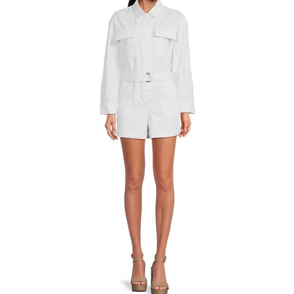 Gianni Bini White Long Sleeve Romper